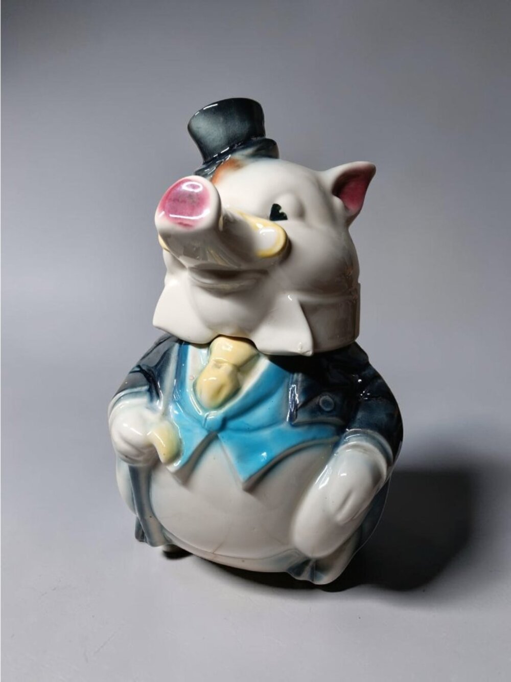 1950s Brush-McCoy Pottery Formal Pig Cookie Jar Vintage Kitchen Mid Century 12"